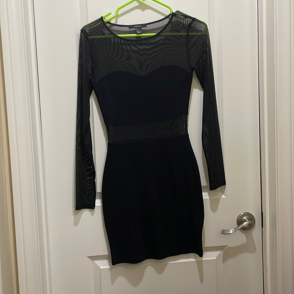 Forever 21 Black Long Sleeve Dress